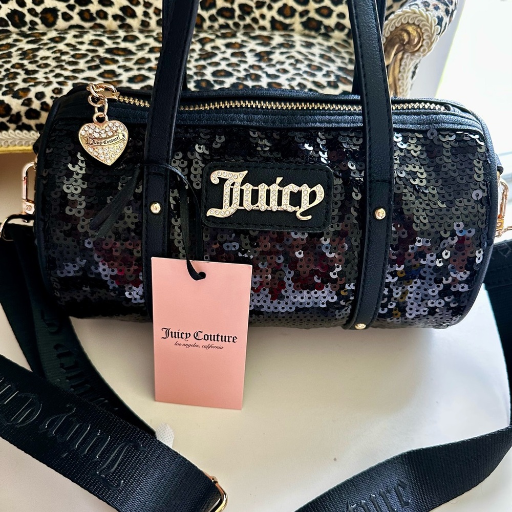 Juicy Couture Black Sequin Crossbody Bag